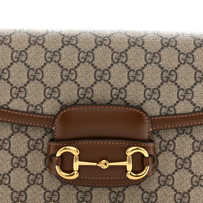 Gucci GG Supreme Monogram Horsebit 1955 Shoulder Bag Beige Brown Sugar 8 of 10