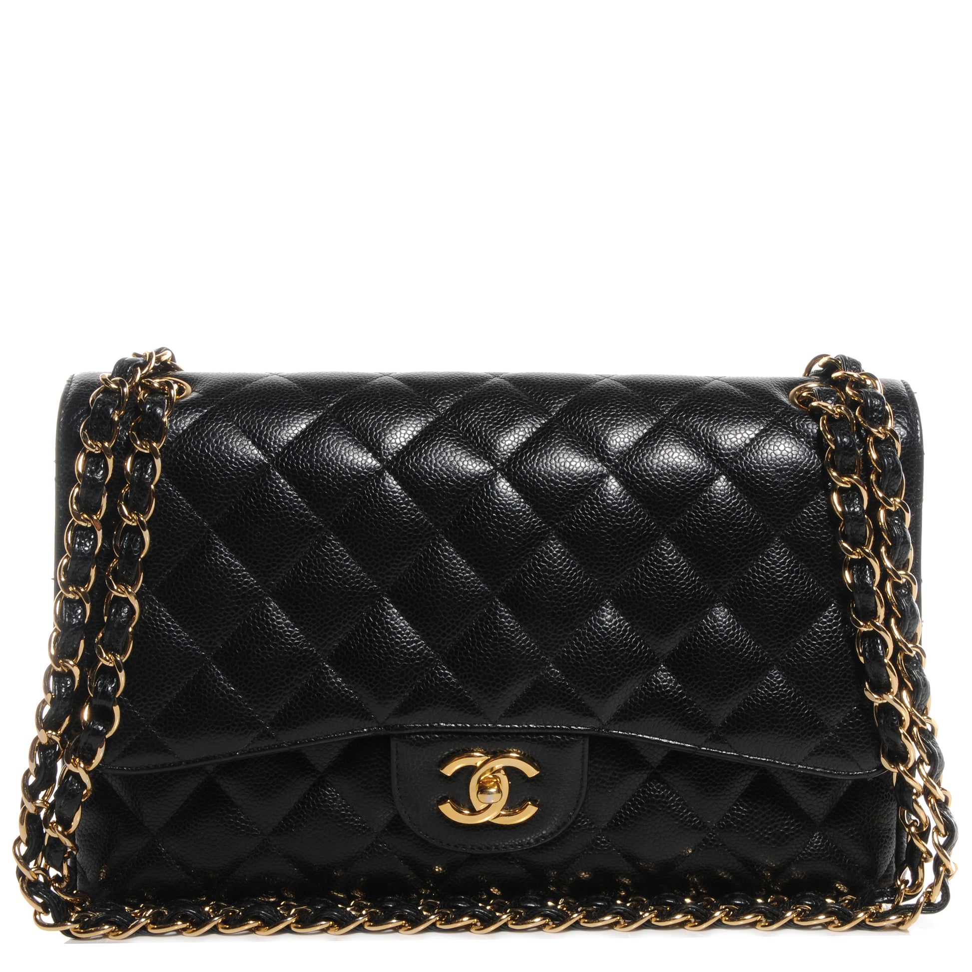 Chanel Caviar Quilted Jumbo Double Flap Black 1 of 9