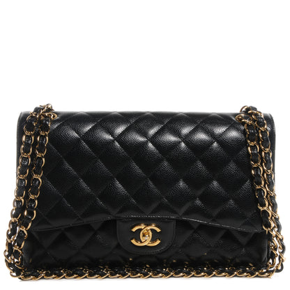 Chanel Caviar Quilted Jumbo Double Flap Black 1 of 9