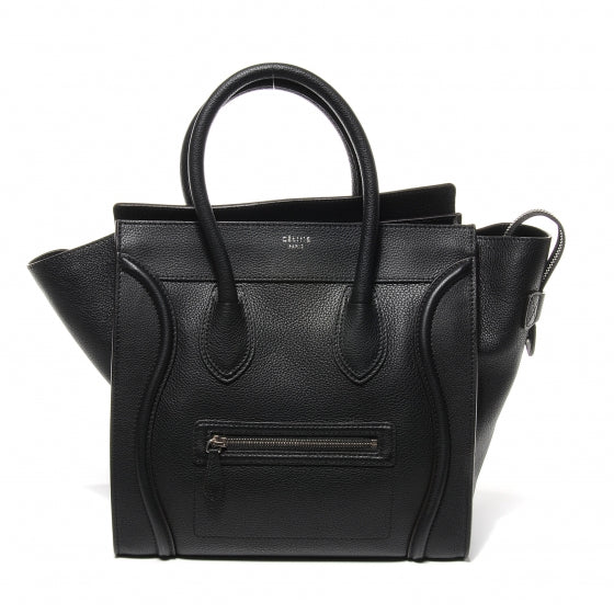 Celine Drummed Mini Luggage Black 1 of 8