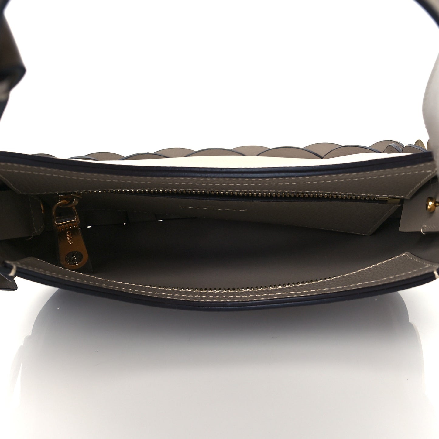 Small Grain Smooth Calfskin Small Darryl Hobo Motty Grey