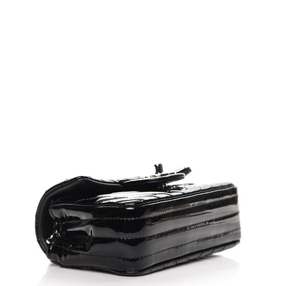 Chanel Patent Calfskin Chevron Quilted Extra Mini Flap Black 4 of 8