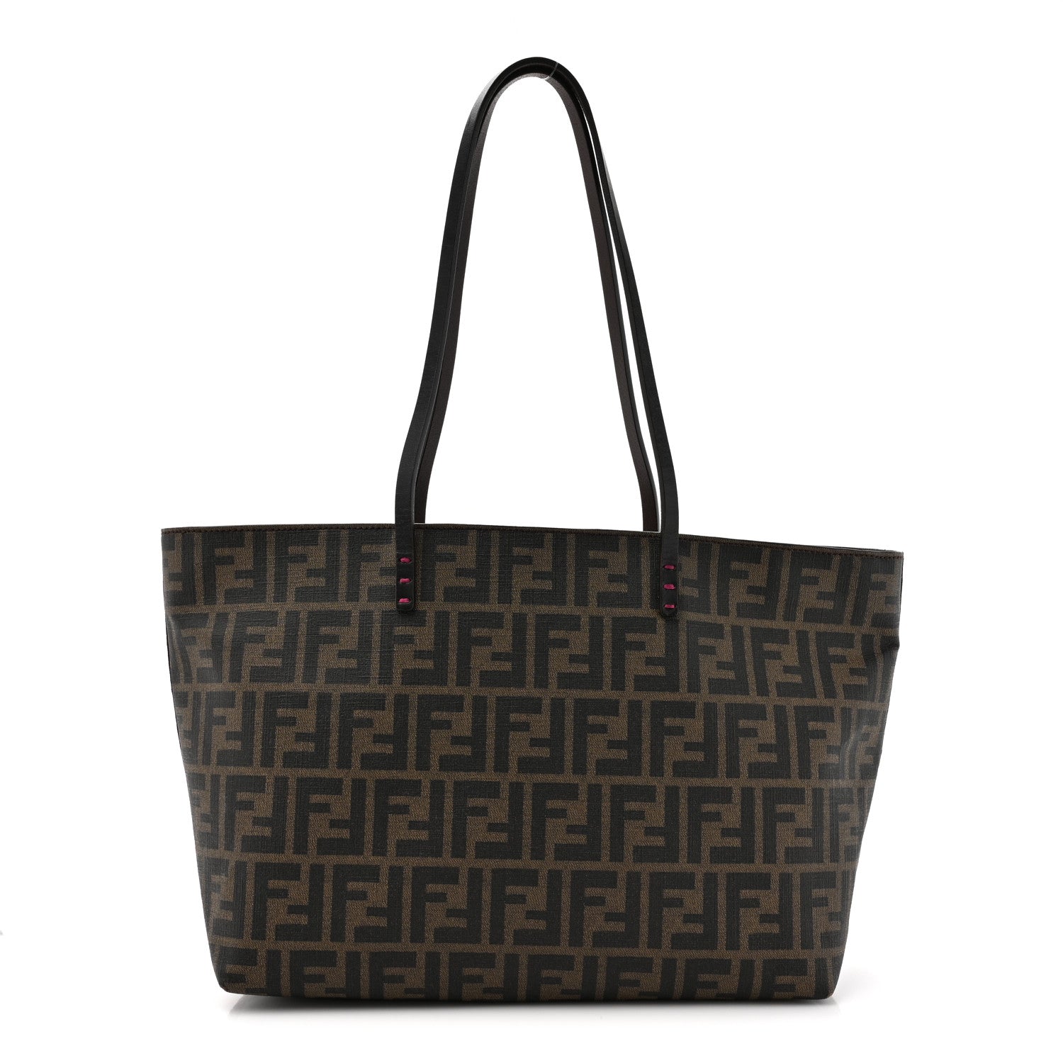Fendi Zucca Spalmati Small Roll Tote Tobacco Fuxia 1 of 15