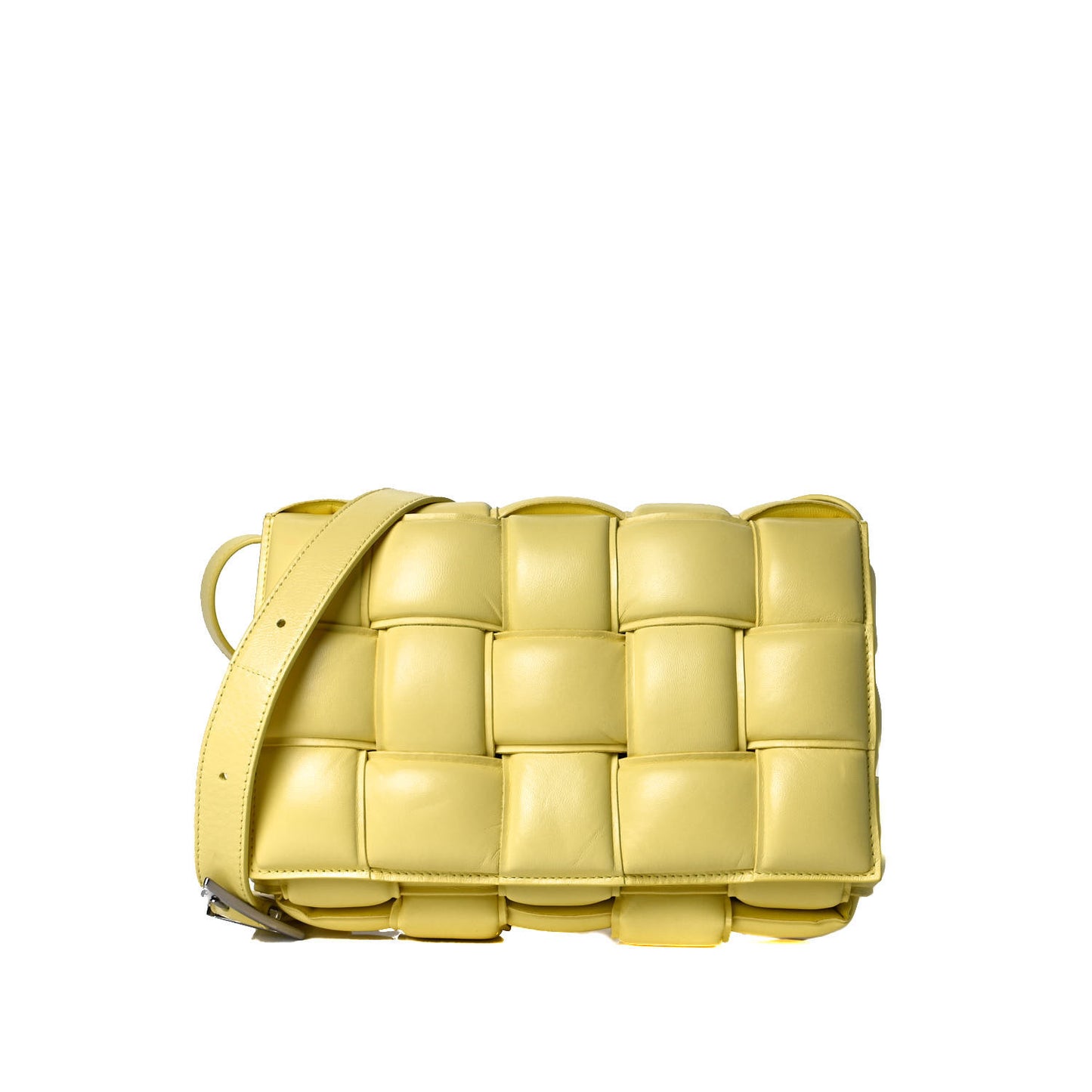 Nappa Maxi Intreccio Padded Cassette Crossbody Bag