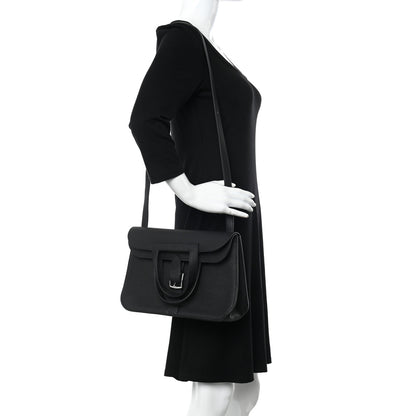 Hermes Taurillon Clemence Halzan 31 GM Black 2 of 10