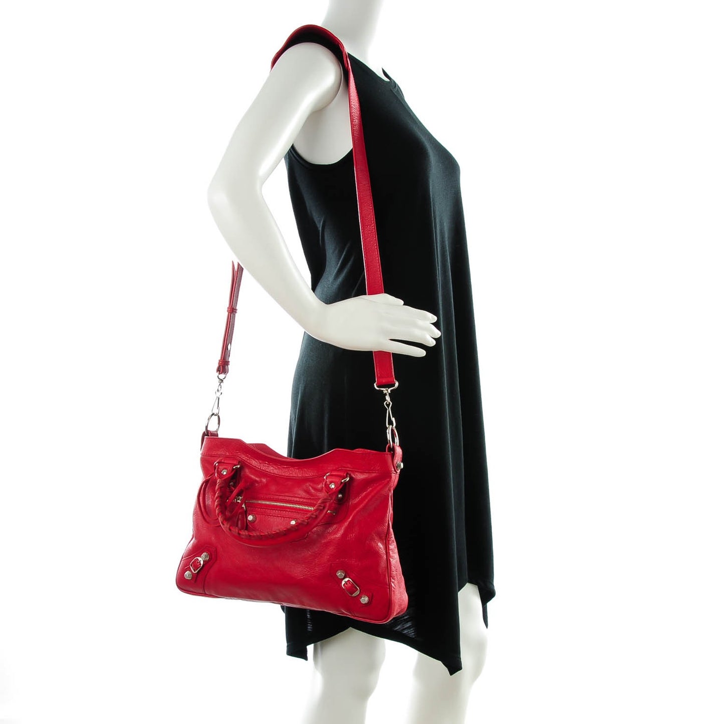 Agneau Giant 12 Silver Hardware Town Rouge Coquelicot