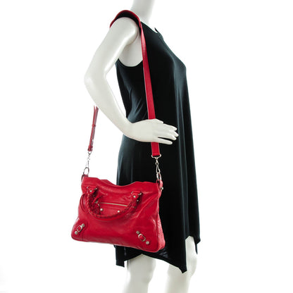 Balenciaga Agneau Giant 12 Silver Hardware Town Rouge Coquelicot 2 of 7