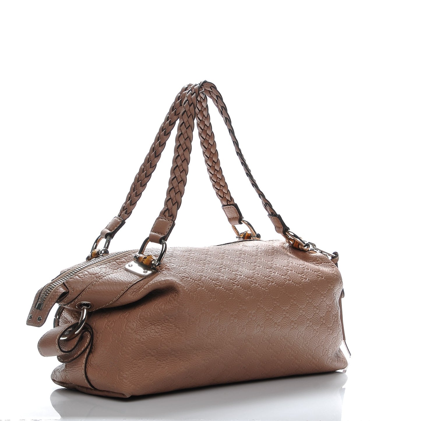 Guccissima Medium Bamboo Bar Tote Nude