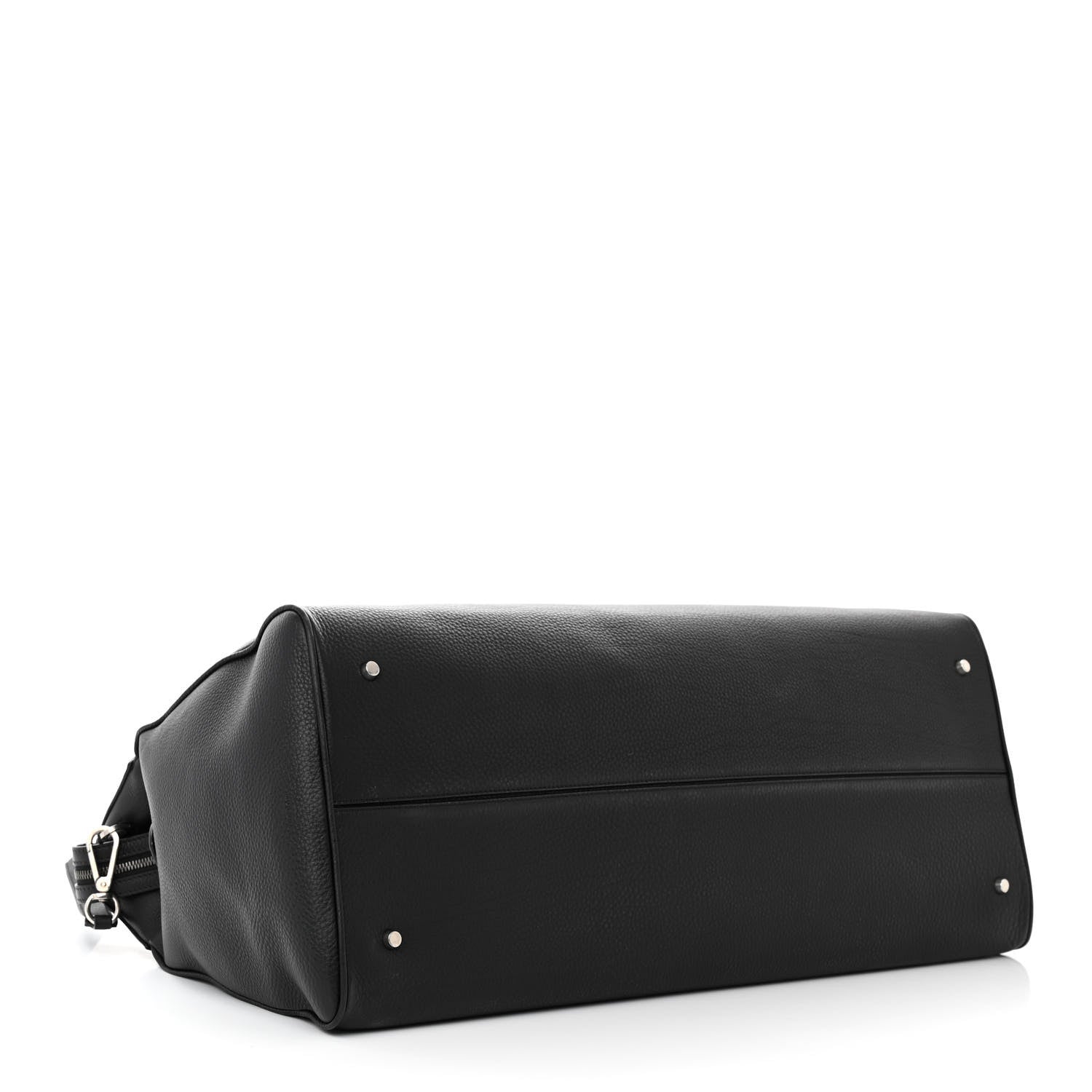 The Row Grained Calfskin George XL Duffle Bag Black 4 of 10
