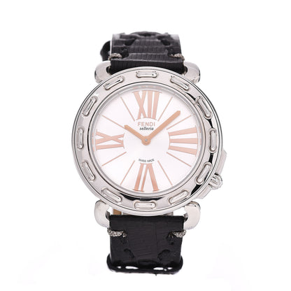 Fendi Stainless Steel Calfskin 37mm Selleria Quartz Watch 1 of 7