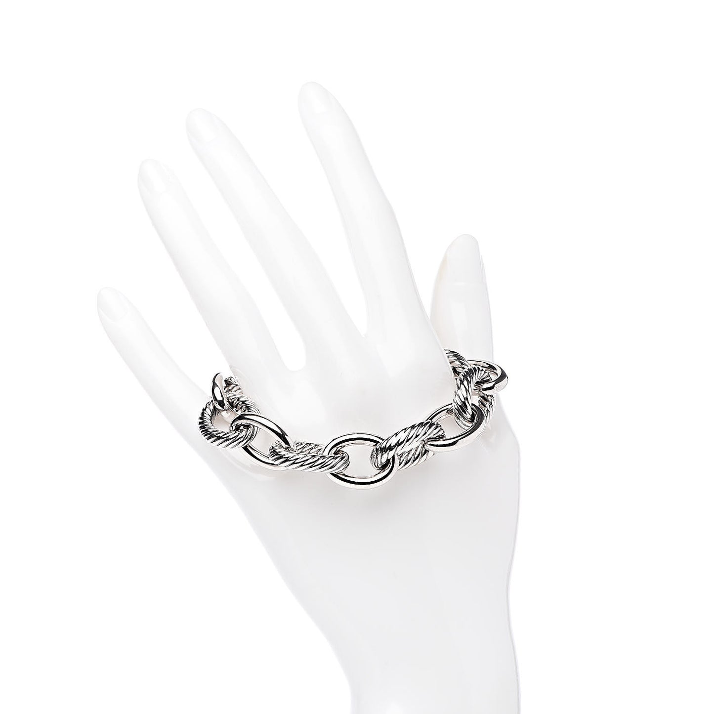 Sterling Silver 17mm Extra Large Oval Link Bracelet