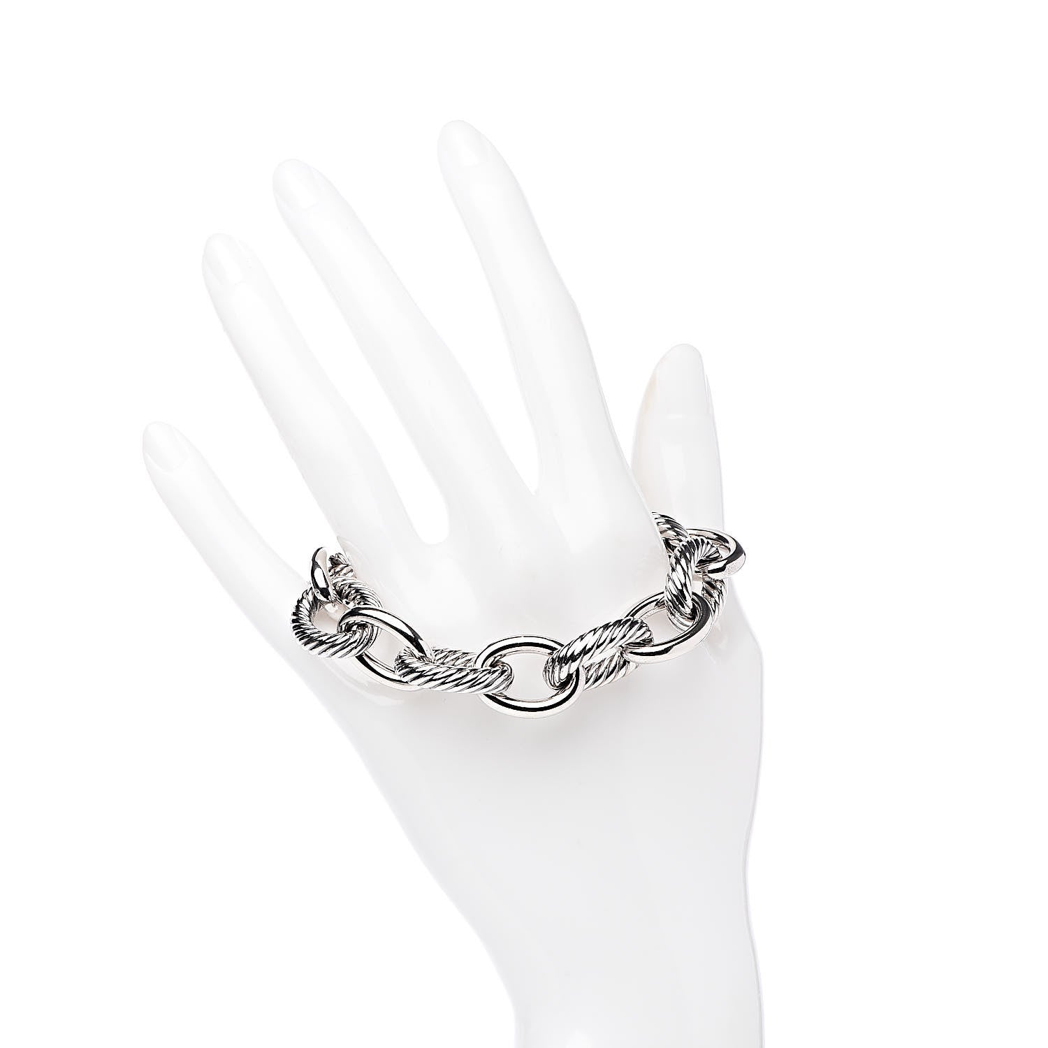 David Yurman Sterling Silver 17mm Extra Large Oval Link Bracelet 2 of 4