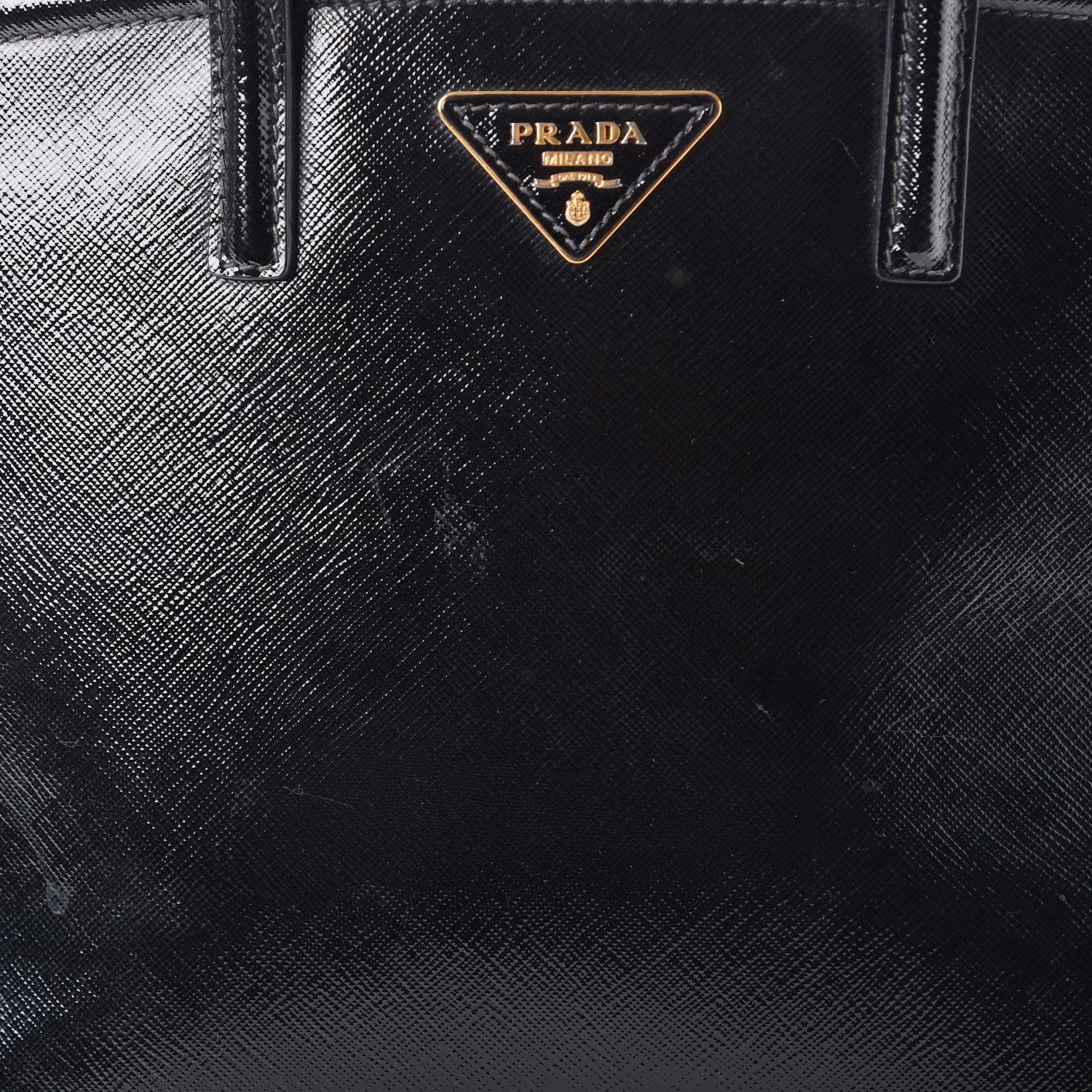 Prada Saffiano Vernice Tote Black 10 of 13