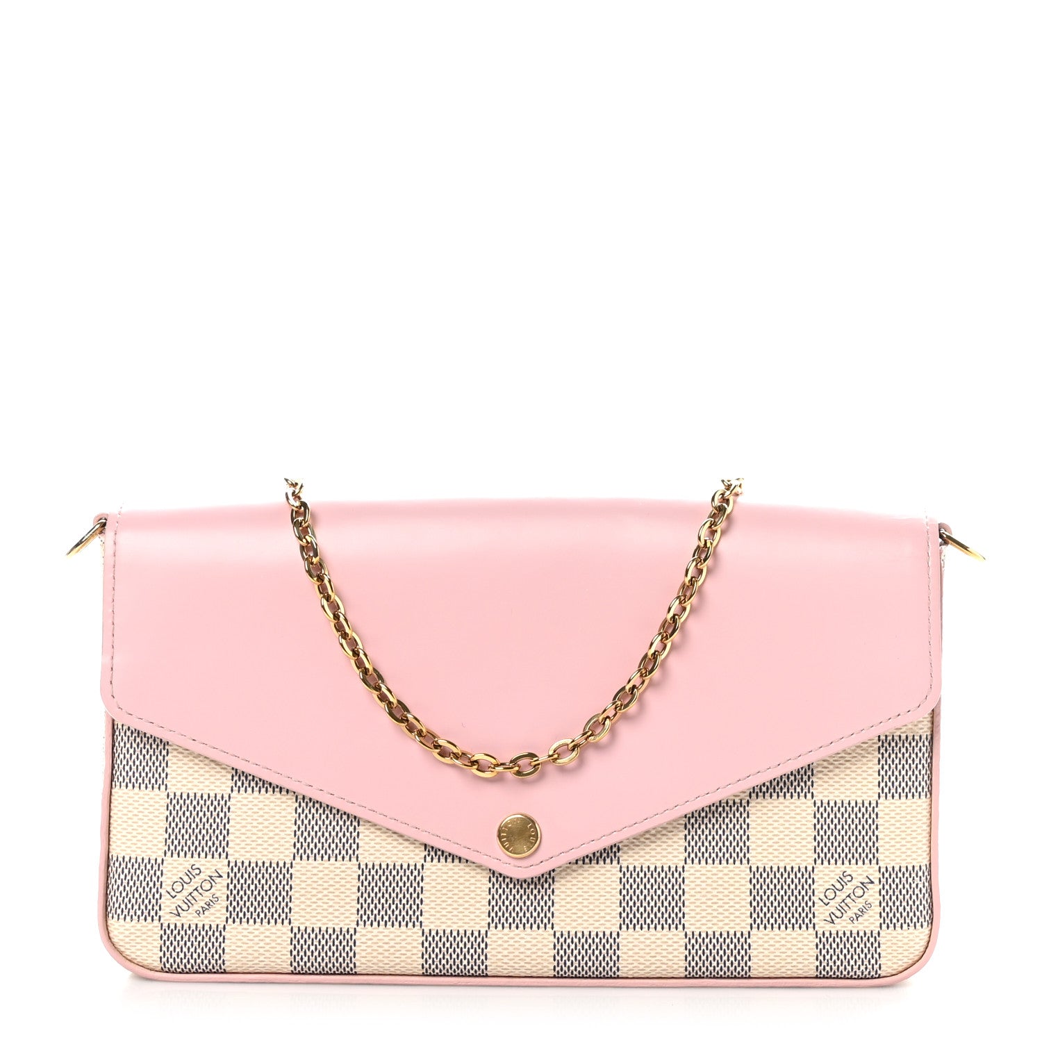 Louis Vuitton Damier Azur Calfskin Pochette Felicie Eau de Rose 1 of 10