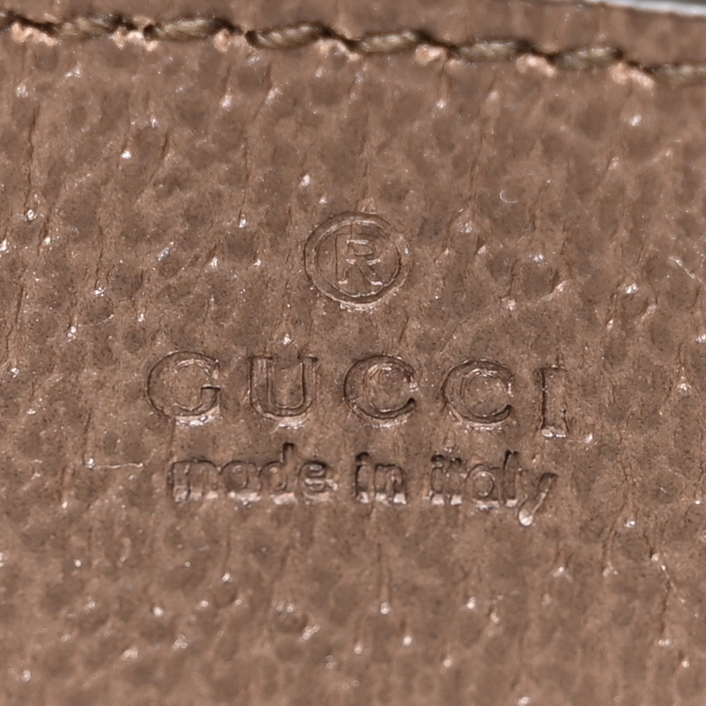 GG Supreme Monogram Textured Dollar Calfskin Mini Ophidia Chain Bag Beige Ebony