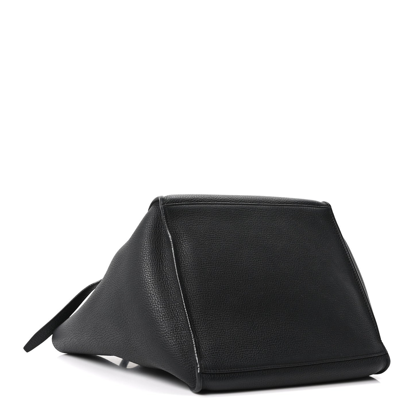 Supple Grained Calfskin Small Big Bag Black