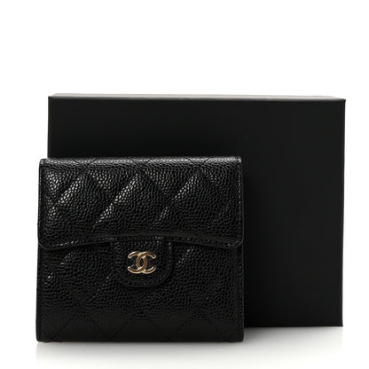 Chanel Caviar Quilted Compact Flap Wallet Black 9 of 9