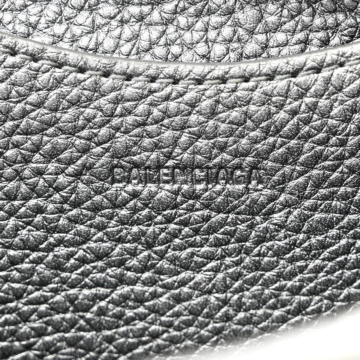 Balenciaga Metallic Grained Calfskin Neo Classic Silver Hardware Mini City Silver 6 of 13