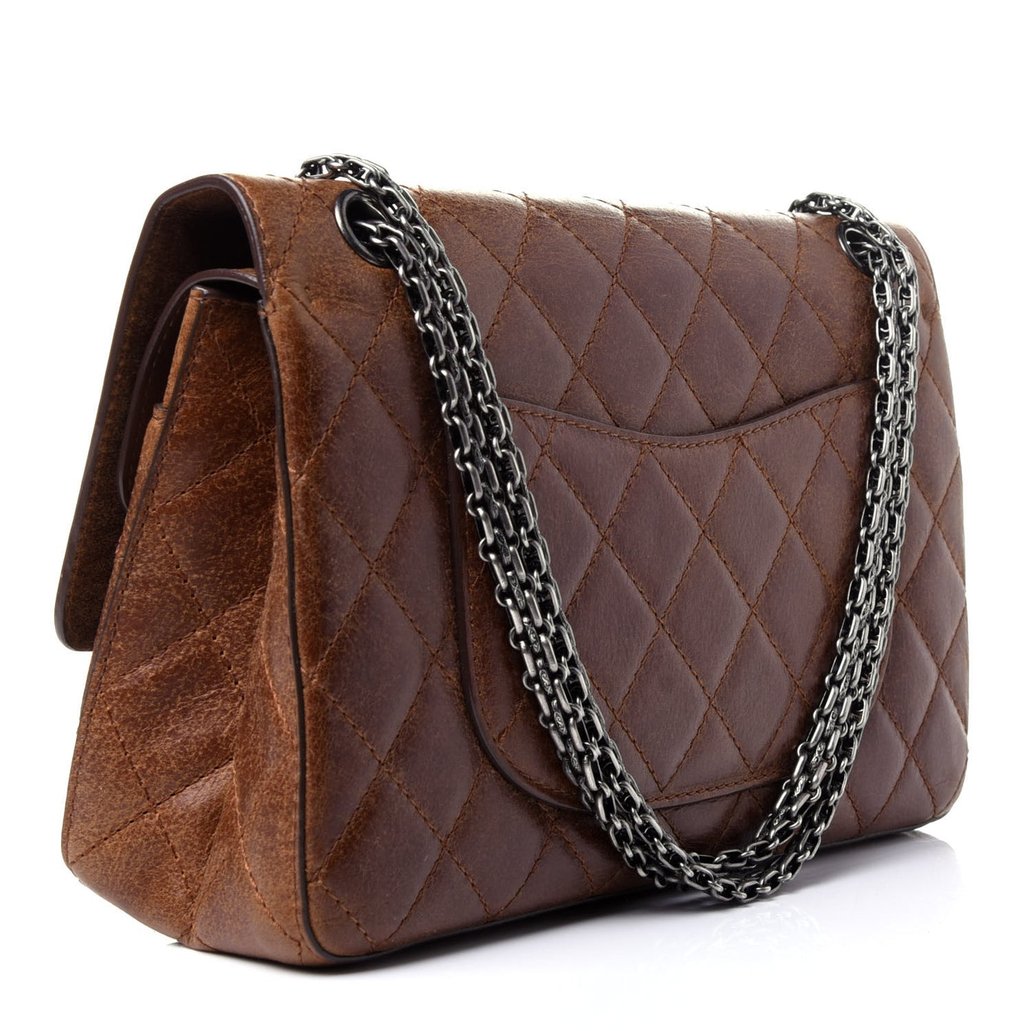 Aged Calfskin Quilted 2.55 Reissue 226 Flap Light Brown