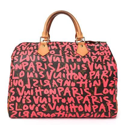 Louis Vuitton Monogram Graffiti Speedy 30 Fuchsia 1 of 11