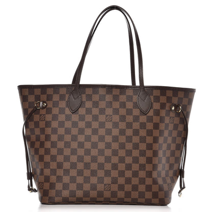 Louis Vuitton Damier Ebene Neo Neverfull MM Rose Ballerine 1 of 8