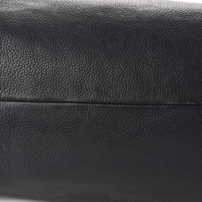 Lanvin Grained Calfskin New Easy Shopper Tote Navy Black 17 of 20