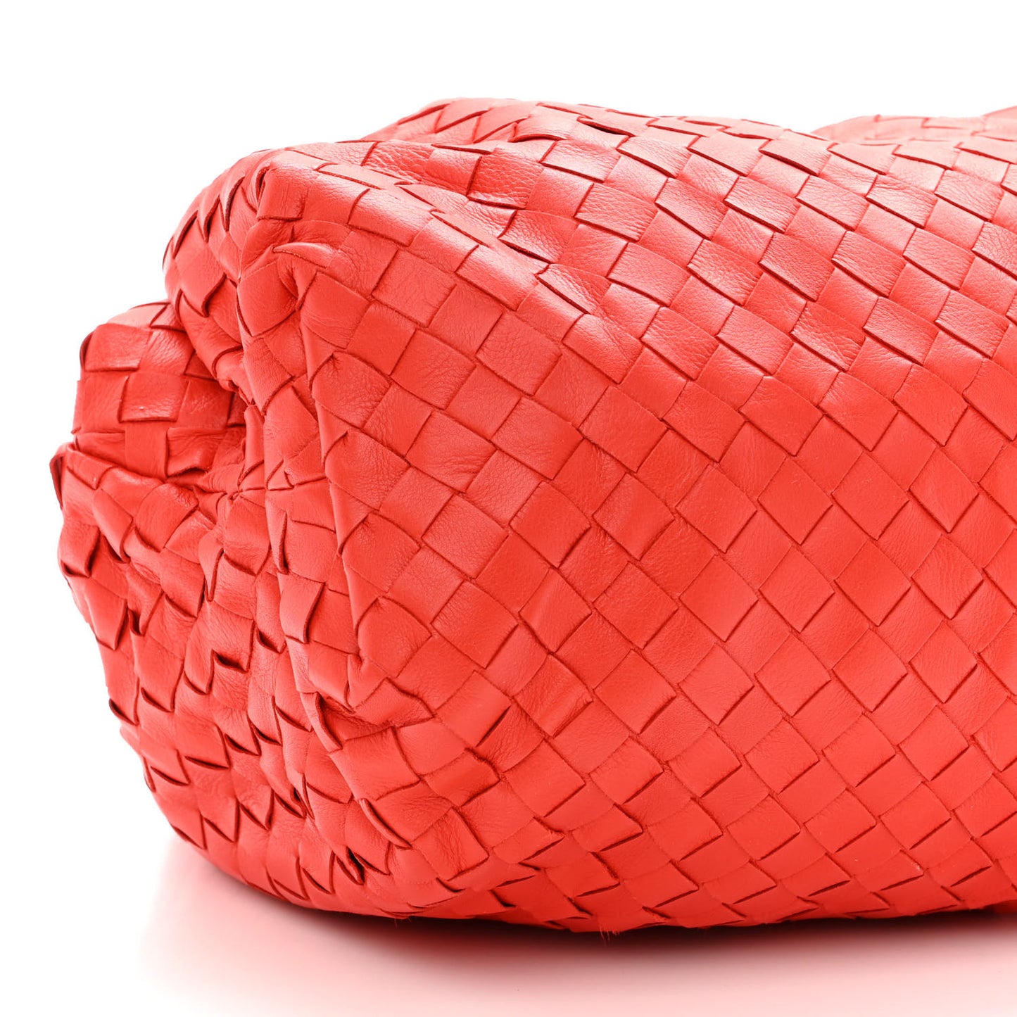 Nappa Maxi Intrecciato The Pouch Oversized Clutch Bright Red