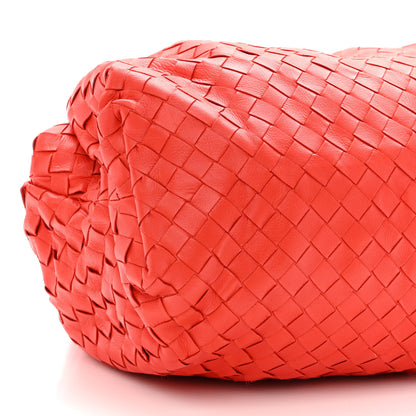 Bottega Veneta Nappa Maxi Intrecciato The Pouch Oversized Clutch Bright Red 8 of 9