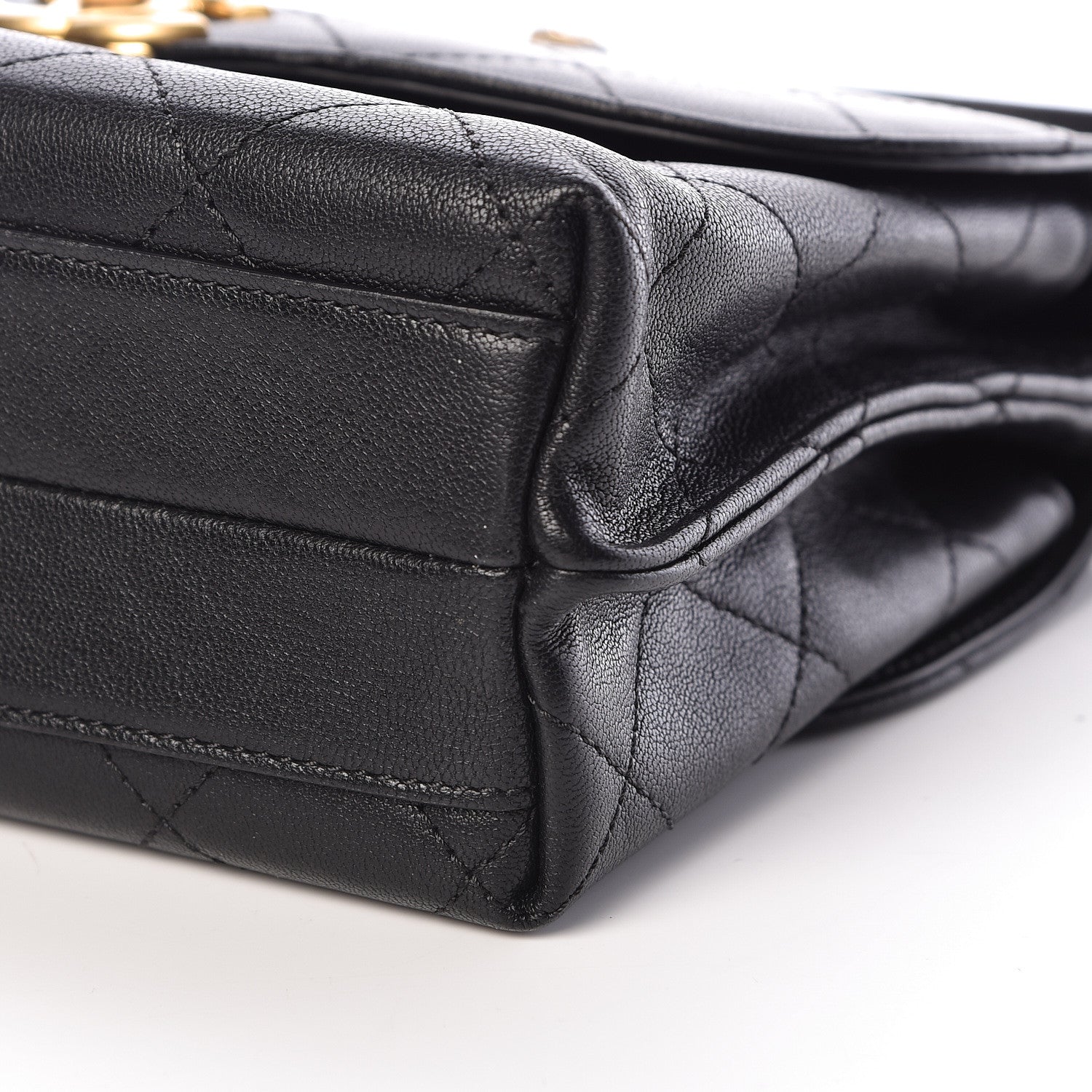 Chanel Lambskin Quilted Double Flap Black 11 of 12