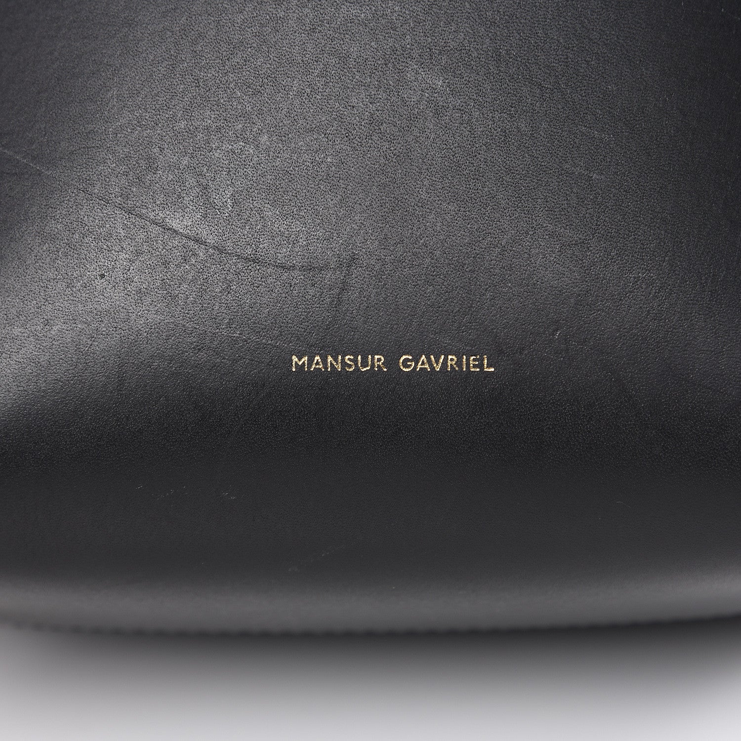 Mansur Gavriel Calfskin Mini Bucket Bag Black Gold 7 of 16