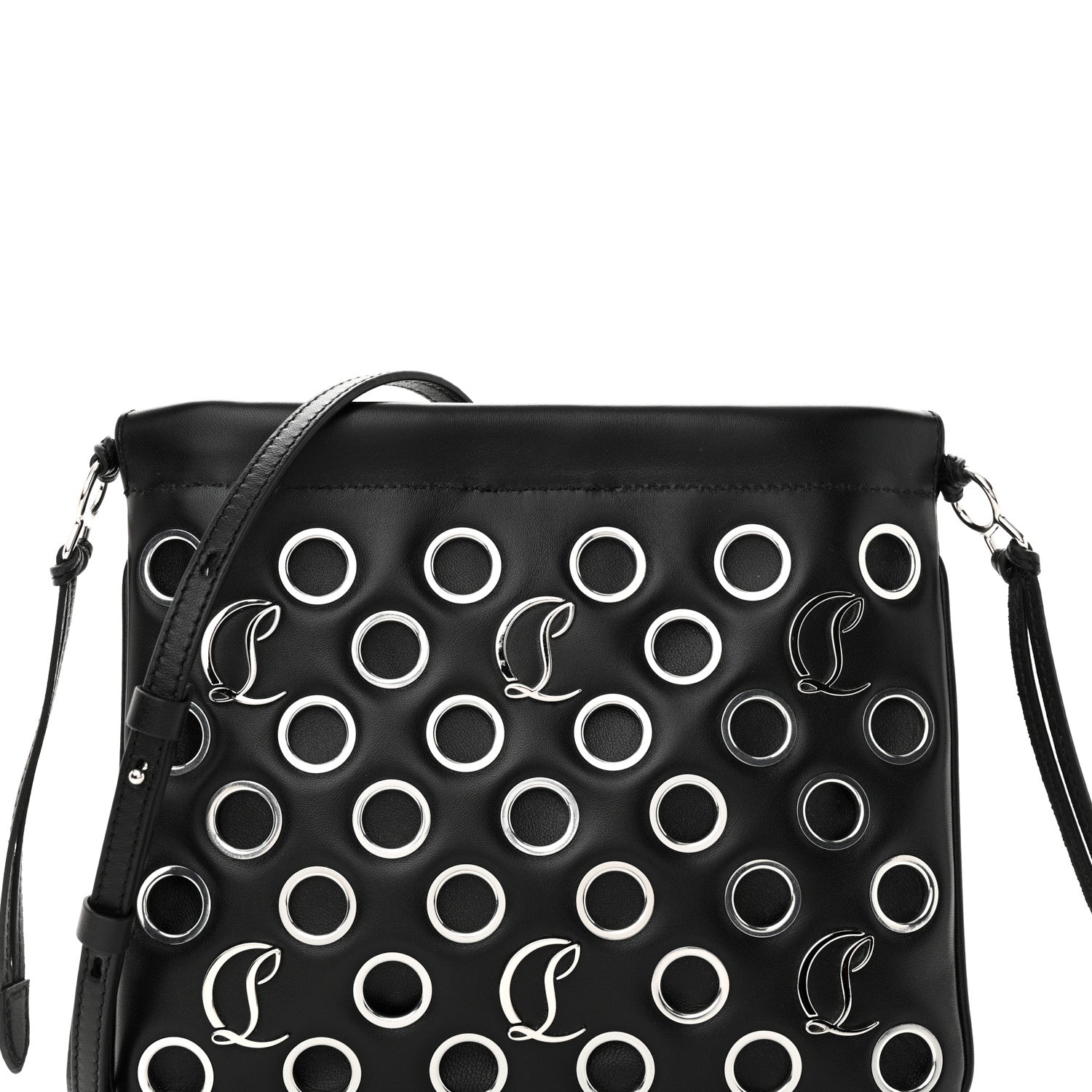 Christian Louboutin Nappa Eyelet Logo Mouchara Tote Black 7 of 10