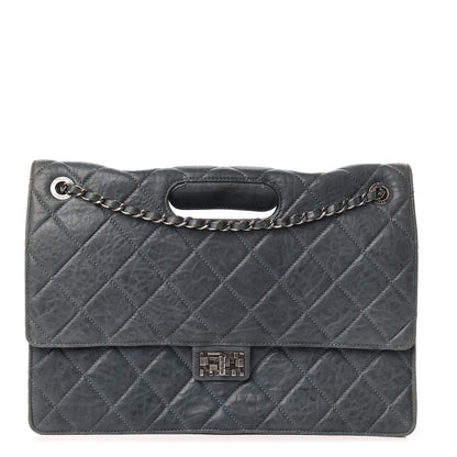 Chanel Washed Lambskin Quilted Maxi Take Away Flap Turquoise 1 of 11
