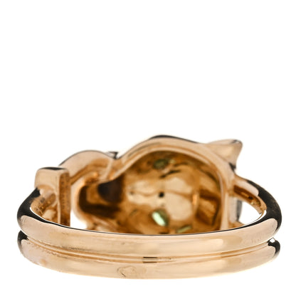 Cartier 18K Yellow Gold Diamond Tsavorite Garnet Black Onyx Panthere de Cartier Ring 52 6 4 of 6