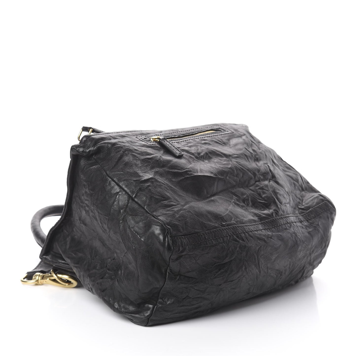 Tumbled Sheepskin Medium Pandora Bag Black