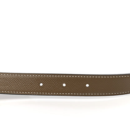 Hermes Epsom Swift 24mm Mini Constance Guilloche H Belt 80 Etoupe Black 4 of 6