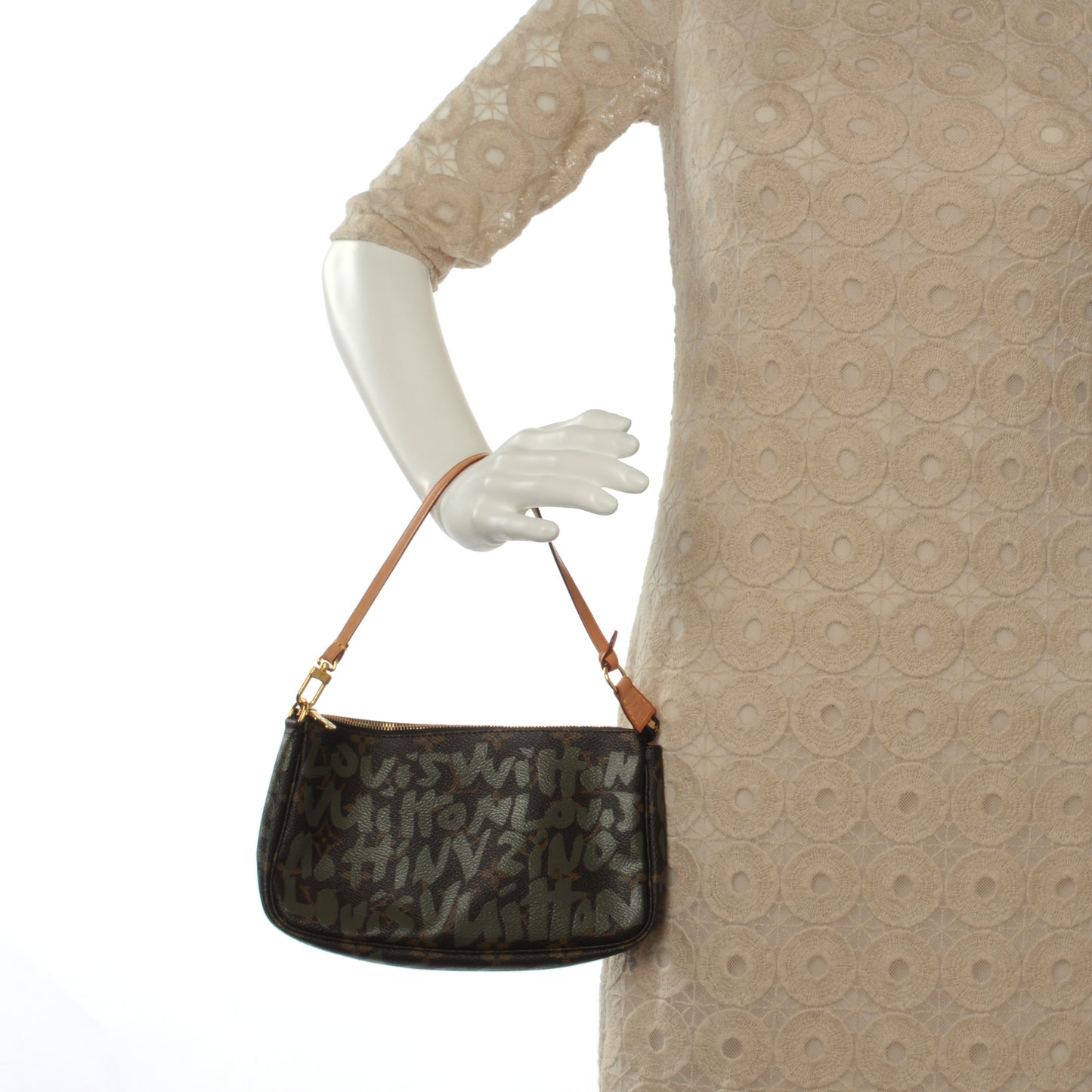 Monogram Graffiti Pochette Accessories Kaki
