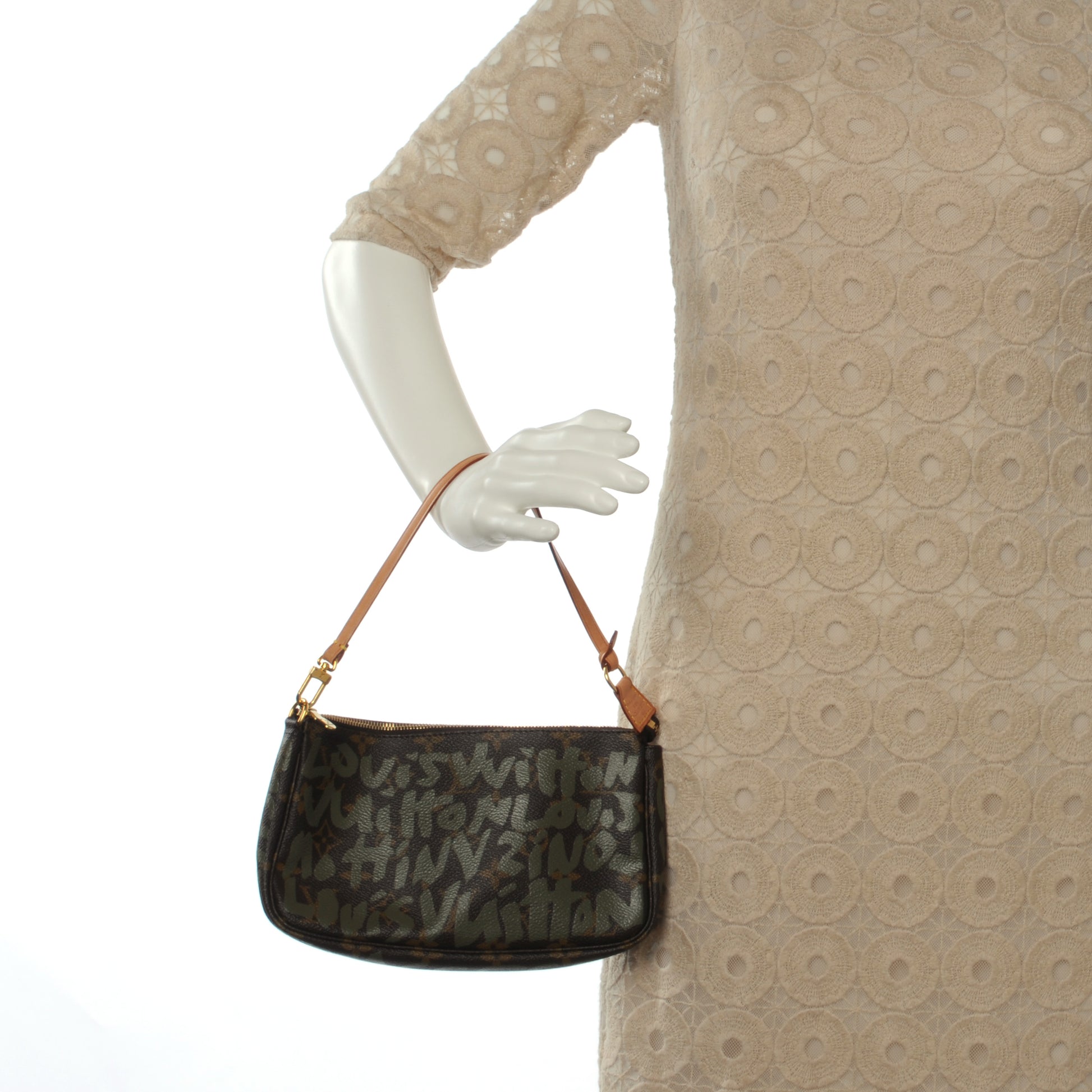 Louis Vuitton Monogram Graffiti Pochette Accessories Kaki 2 of 7
