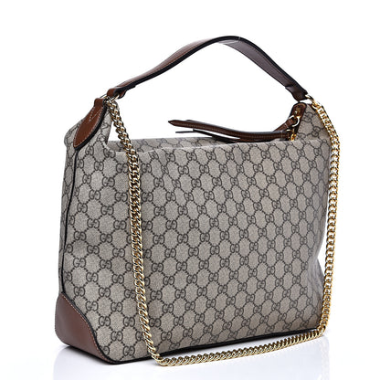 Gucci GG Supreme Monogram Large Linea A Hobo Light Brown 2 of 9