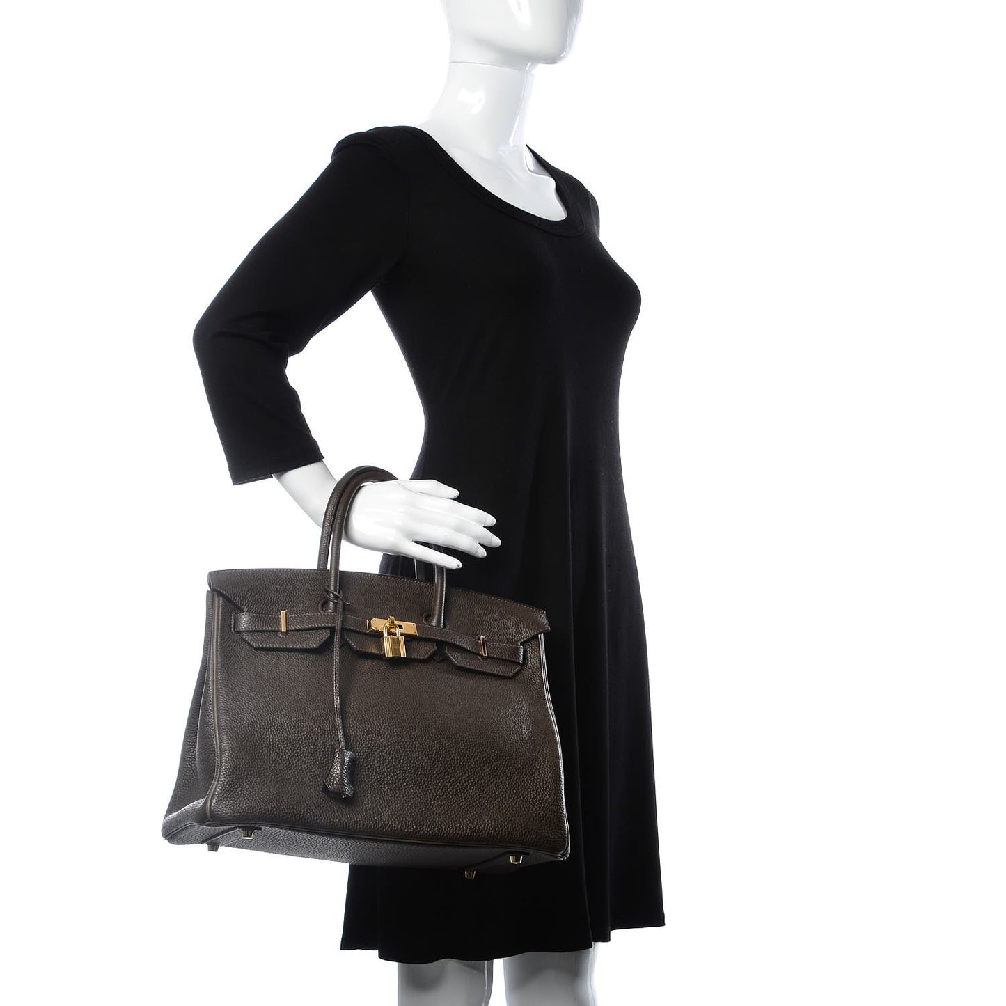 Togo Horseshoe Birkin 35 Chocolate Etoupe