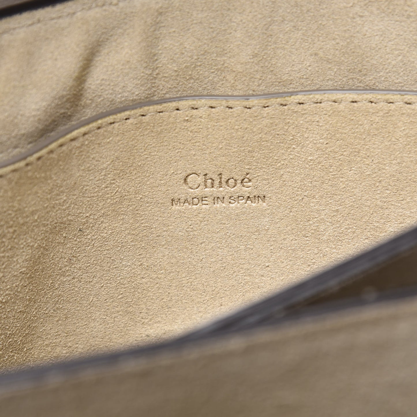 Suede Calfskin Small Faye Shoulder Bag Motty Grey