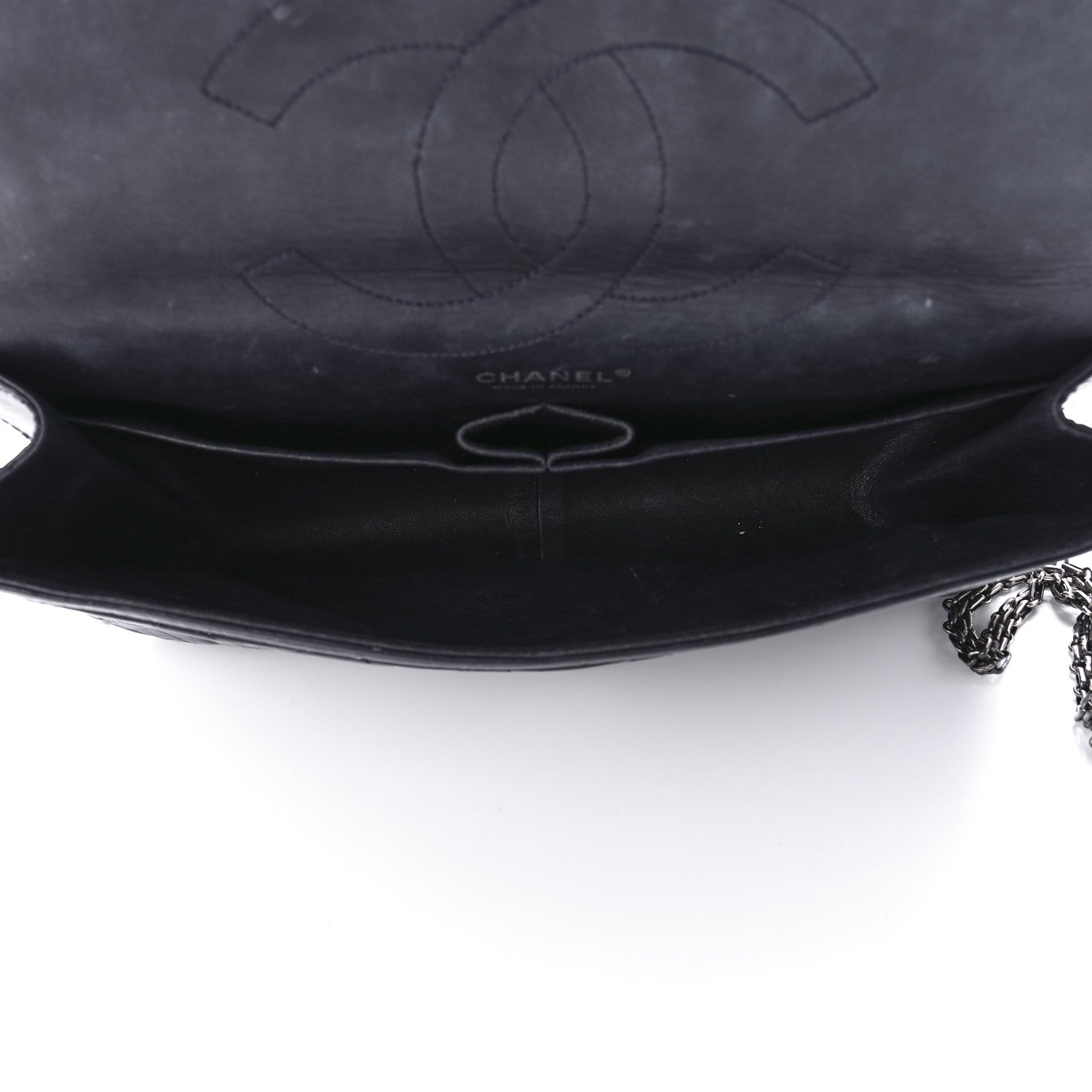 Chanel Aged Calfskin Quilted 2.55 Reissue 227 Flap Navy Blue 5 of 9