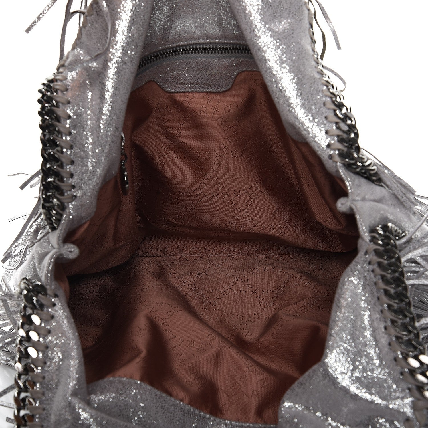 Stella McCartney Eco Suede Fringe Falabella Tote Platinum 5 of 7