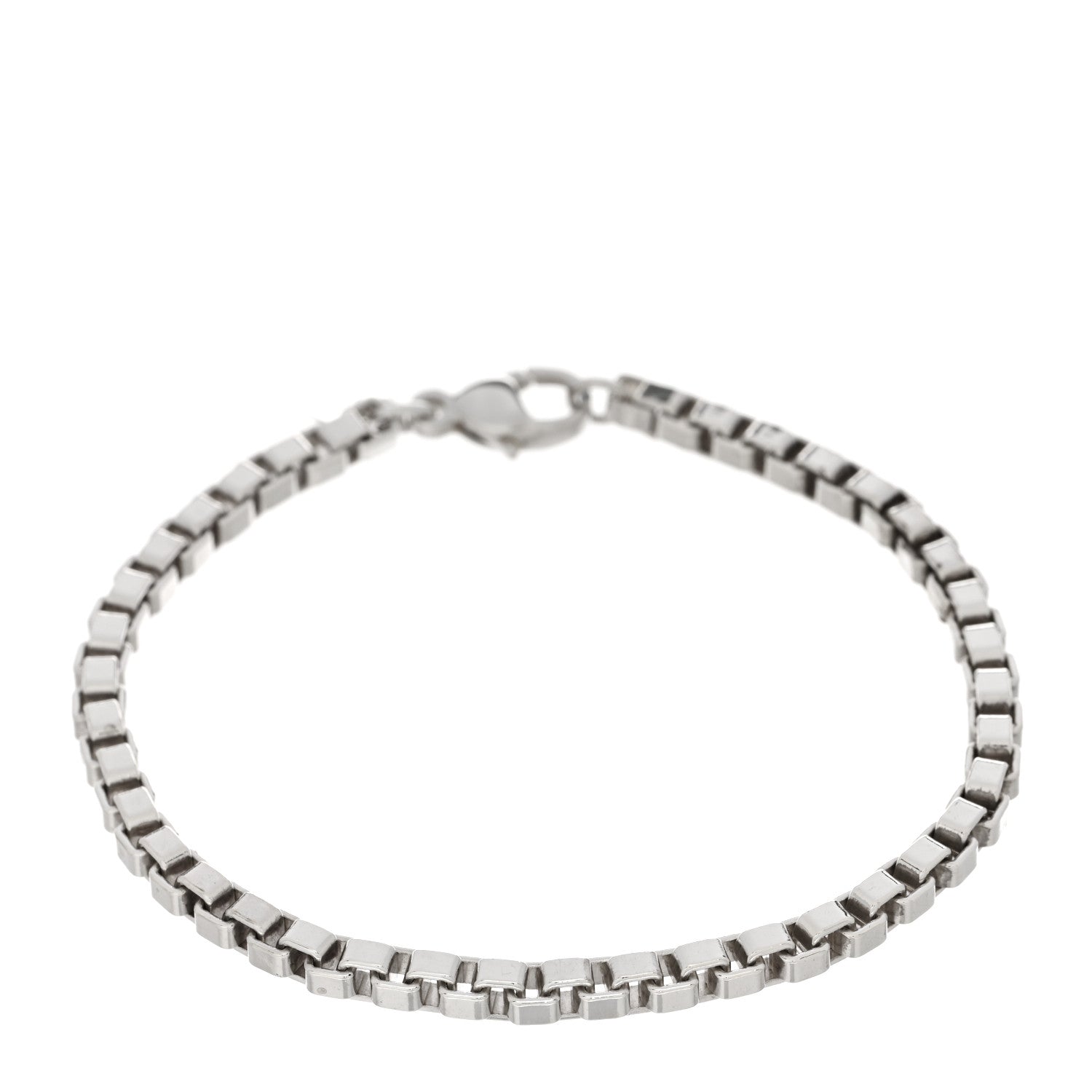 Tiffany Sterling Silver 4mm Venetian Link Bracelet 1 of 3
