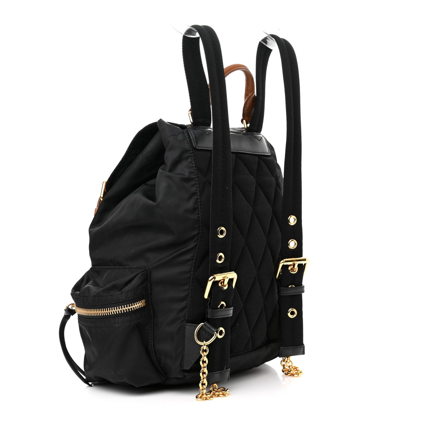 Nylon Medium Rucksack Backpack Black