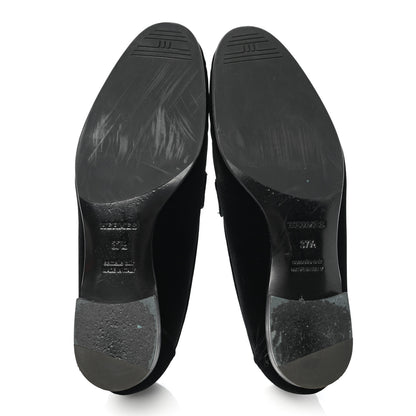 Hermes Velvet Womens Paris Loafers 37.5 Black 5 of 13