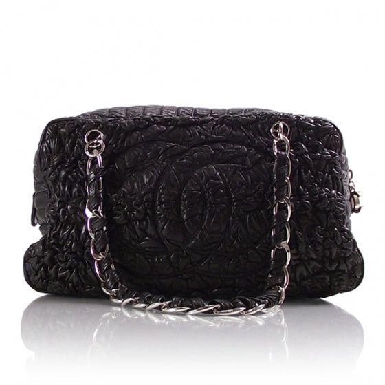 Chanel Lambskin Classic Crinkled Scrunched Bowler Black 1 of 10