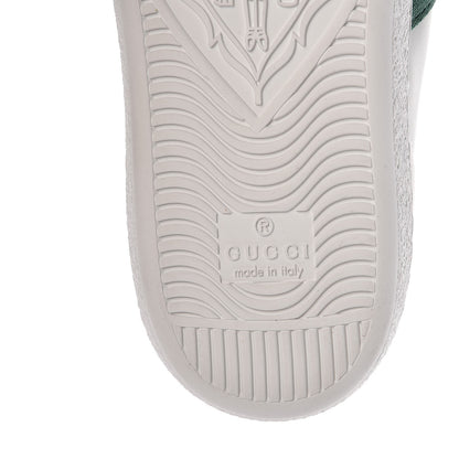 Gucci Calfskin Ayers Bee Embroidered Womens Ace Sneakers 35 White Green 6 of 10