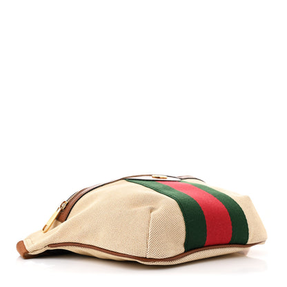 Gucci Vintage Canvas Web Belt Bag Sand Cuir 4 of 10