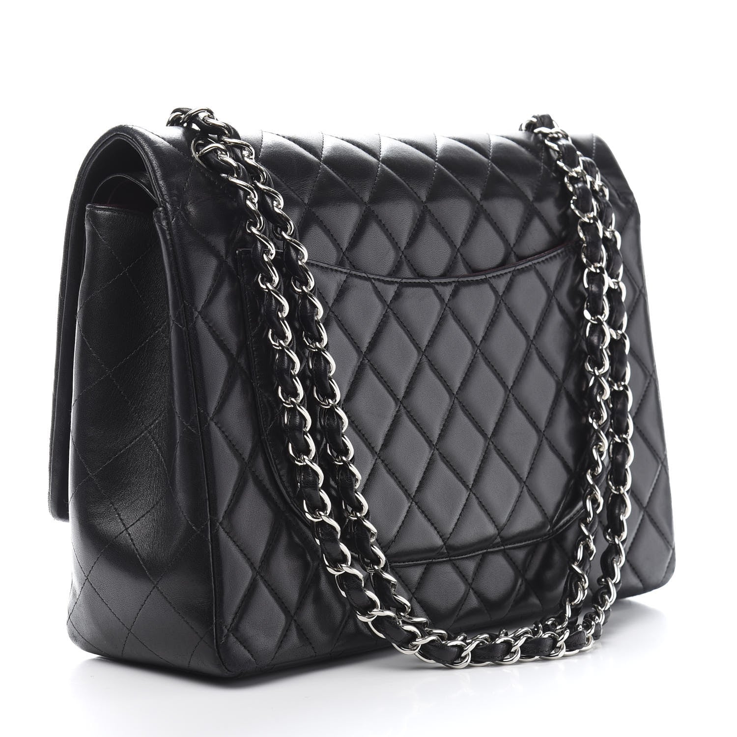 Chanel Lambskin Quilted Maxi Double Flap Black 3 of 15