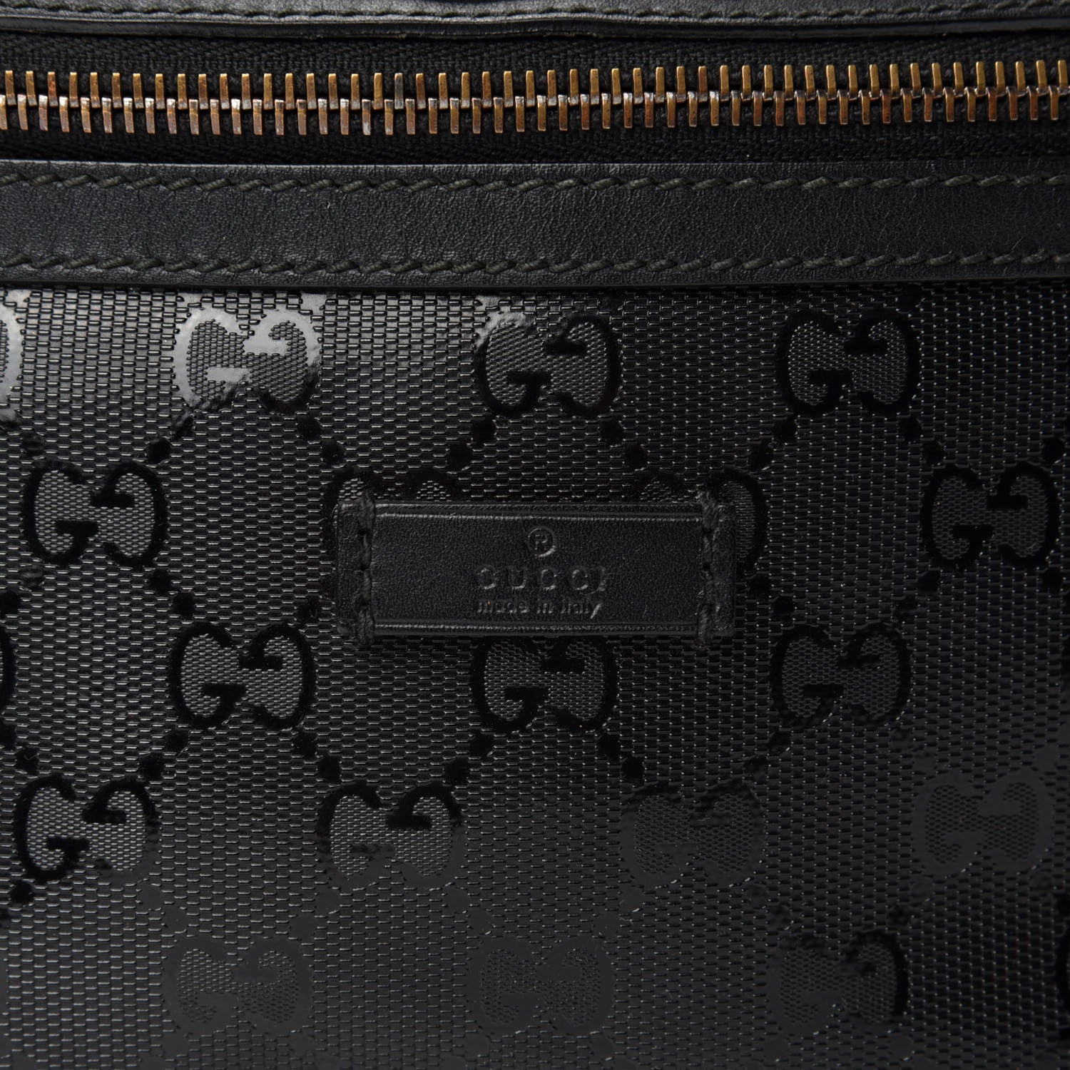 Gucci Imprime Monogram Belt Bag Black 10 of 10